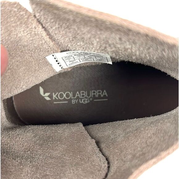 New Koolaburra By Ugg Skyller Ankle Boots Taupe Suede Slip-on Back Tassels US 9 - Picture 12 of 13
